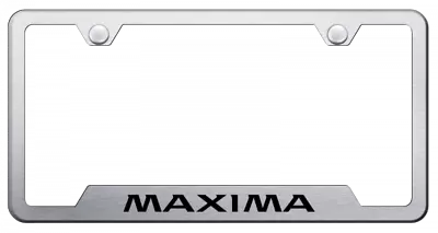 Nissan Maxima Brushed Stainless Notched License Plate Frame Official Licensed • $35.95