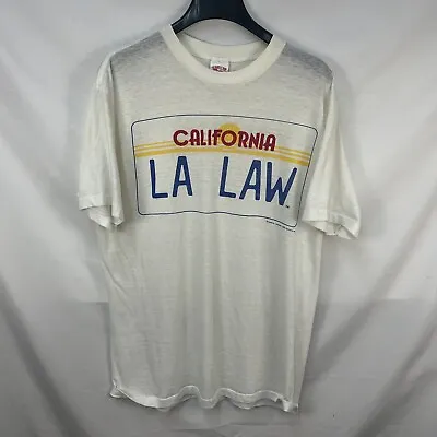 Vintage 80s Hawaiian Tropic California La Law Tv Show Promo T Shirt L/xl Usa • $29.99