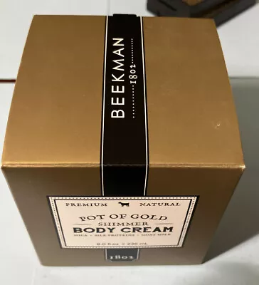Beekman 1802 POT OF GOLD Shimmer Whipped Body Cream 8 Oz SEALED • $36.50