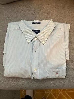 Blue And White Striped Gant Shirt • £10