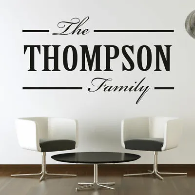 £6.99 • Buy Personalised Family Surname Customisable Decal Name Wall Art Sticker (AS10098)