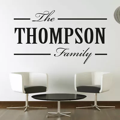 Personalised Family Surname Customisable Decal Name Wall Art Sticker (AS10098) • £6.99