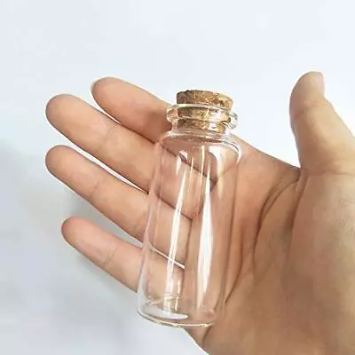 10pcs 30ml Cork Stopper Glass Bottle Vials Jars With Cork Wishing Bottle Wedding • $18.81