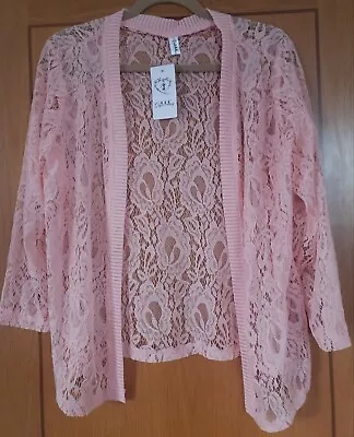£7 • Buy Brand New With Tags Pink Lace Cardigan Size 14
