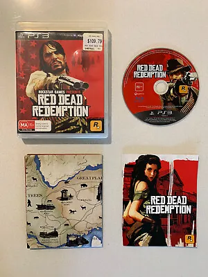 Red Dead Redemption PAL PS3 Game PlayStation 3 AUS CIB VGC Manual Map Poster • $14.65