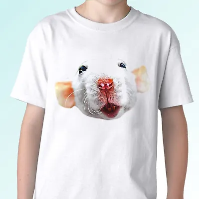 Rat Head White T Shirt Animal Funny Tee Top Design Gift All Sizes • £9.99