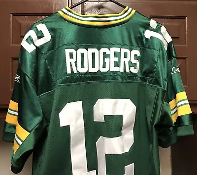 Aaron Rodgers #12 Reebok On Field NFL Players Jersey Green Bay Packers Size 48 • $54