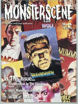 Monsterscene #4 9.4 Frankenstein Cover White Pages 1995 • $60