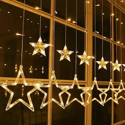 £10.99 • Buy Twinkling Star Moon LED Curtain Lights Ramadan Eid Mubarak Fairy String Light