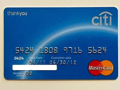 Citibank Thank You MasterCard Credit Card▪️Expired In 2012▪️Rarely Seen! • $24.99