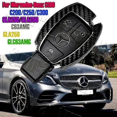 Real Carbon Fiber Remote Key Shell Cover Case For Mercedes-Benz W203/W210/W211 • $40.50