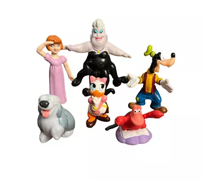 Disney Figure Cake Topper Toy Lot Mixed Goofy Daisy Little Mermaid Peter Pan • $5.59