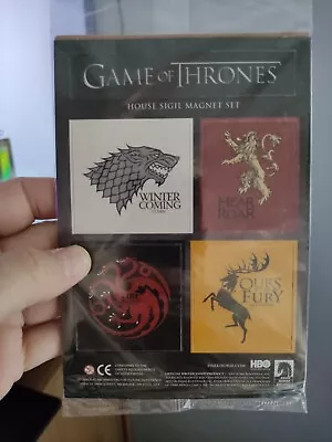 Game Of Thrones Magnet Set. HBO Official Set Of 4 Magnets NEw Still Sealed • £2