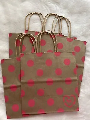 5 Victoria's Secret PINK LOGO Small POLKA DOT Paper Shopping Gift Bags Ne🦋 • $9.95