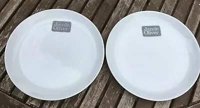 Jamie Oliver White On White Tea Plates X 2 Diameter 15cmx15cm New With Labels* • £18.04