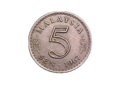 1967 Malaysia 5 Sen KM# 2 - Very Nice Circ Collector Coin! -c1551xux • $5.69