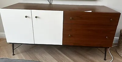 SIDE BOARD - West Elm - Mango Wood / Tv + Office Storage: Habitat Ikea Next • £200