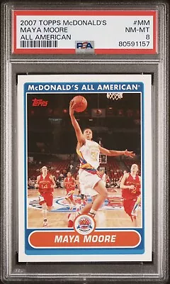 ❤️2007 Topps McDonald's All American #MM Maya Moore Rookie PSA 8 Lynx Pop 4 • $79.99