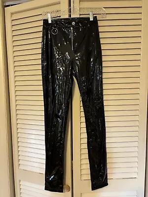 Hera Collection Vinyl Black Faux Patent Leather Pants WOMENS SIZE S • $15