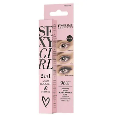 Eveline Sexy Girl 2 In 1 Mascara Primer And Lash Growth Booster Black 10ml • £5.99
