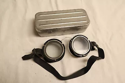 Steampunk Goggles Adult Size. Vintage Military Glass Lens Plastic & Wire Frame • $18.99