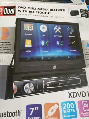 DVD Bluetooth Multimedia Receiver XDVD179BT Featuring A 7’ Motorized Digital LCD • $55