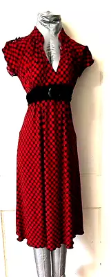 Women’s Dress Size S Volume One Juniors Red Dot Pattern • $25