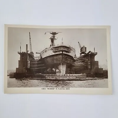 £19.95 • Buy H.M.S.  Revenge  In Floating Dock Postcard Warship