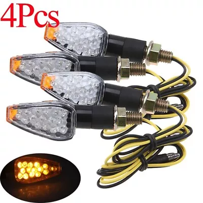 4X Motorcycle Turn Signals Blinker Lights Amber Universal For Suzuki DRZ400s • $15.50