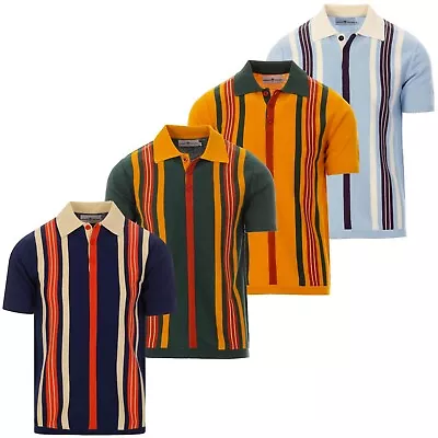 £43.50 • Buy NEW MADCAP ENGLAND MOD 60s 70s RETRO STRIPED KNITTED POLO SHIRT Farlowe MC571