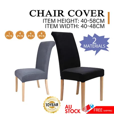 $8.99 • Buy 1/4/6/8Pcs Stretch Velvet Dining Chair Covers Slipcover Wedding Cover Removable