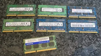 7 4GB DDR3 Laptop Ram Sticks Working Bundle Samsung/Hynix/Adata/Ramaxel • £25