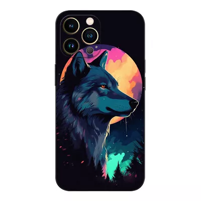 Moon Wolf Case For IPhone 15 14 13 12 11 Pro Max Plus Mini XR XS X SE 8 7 -z668 • $12.99