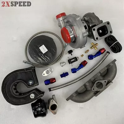 T3/T4 Turbo +Manifold +Wastegate For 92-96 Prelude F22A1 90-93 Accord F20 • $459.99