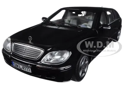 2000 Mercedes Benz S 600 Pullman Limousine Black 1/18 Diecast By Sunstar 4111 • $127.99