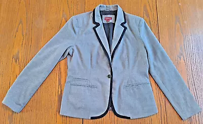 Merona Womens Wool Coat Grey Single Waist Button Size 14 • $19.99