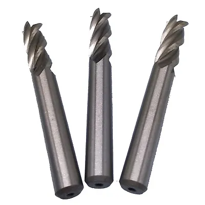 US Stock 3pcs 8mm Four 4 Flute HSS & Aluminium End Mill Cutter CNC Bit • $9.98