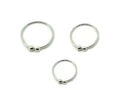 Sterling Silver Fake Nose Ring Hoop Cartilage Tragus Hoop Body Jewellery  • £1.59