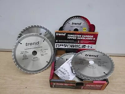 Trend Csb/16540t  165mm 40t Tct Thin Kerf Saw Blades Dewalt Dc390 Dcs391 X 10 • £79.89