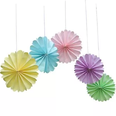 Pastel Paper Rosettes Hanging Home Birthday Party Decoration Baby Shower Phot... • $10.27