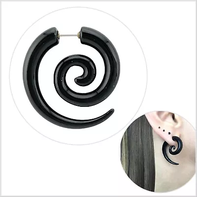 Gothic Spiral Horn Earrings Stainless Steel • £4.99
