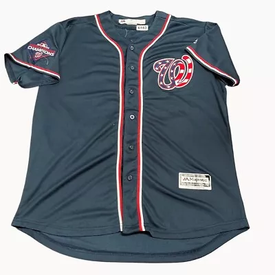 $26 • Buy Majestic Washington Nationals Juan Soto 2019 World Series Baseball Jersey M 6183