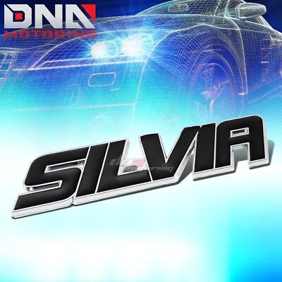 For Silvia S13 S14 Stick On 3d Chrome Black Auto Metal Emblem Trim Badge Logo • $6.98