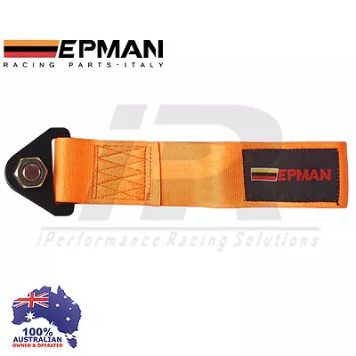 $22.50 • Buy *ORANGE* Universal Epman Tow Strap CAMS COMPLIANT Eye Hook Point Track Race JDM 