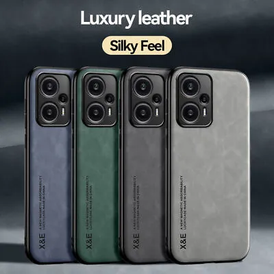 For Samsung Galaxy Case . Luxury Retro Leather Feel Soft Magnetic Rubber Cover • £10.79