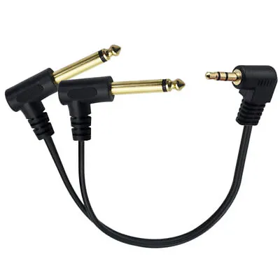 3.5mm 1/8  TRS To 2 X 6.35mm 1/4  TS Mono Y Cable Splitter Cable 0.3m • £5.99