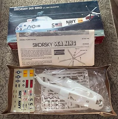 1982 Vintage Lindberg 1140 Sikorsky Sea King Helicopter 1/72 Scale Model Kit  • $19.99