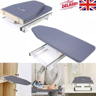 Pull Out Ironing Board Rotatable Built In Fold Away Drawer-Grey • £58