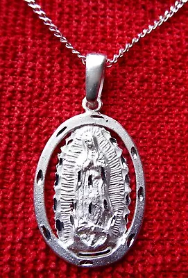 Our Lady Of Guadalupe Medal.Authentic Sterling Silver 925. Virgen Guadalupe NEW • $25