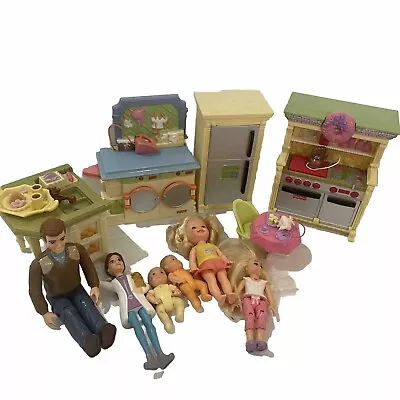 Fisher Price Loving Family - 6 Dolls - Furniture & Interactive Kitchen Etc • $85